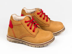 Emel Camel Leather Lace Up Ankle Boots (e2441-2)