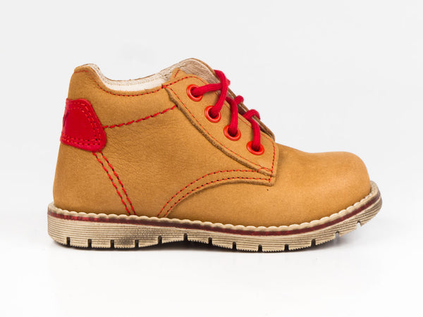 Emel Camel Leather Lace Up Ankle Boots (e2441-2)