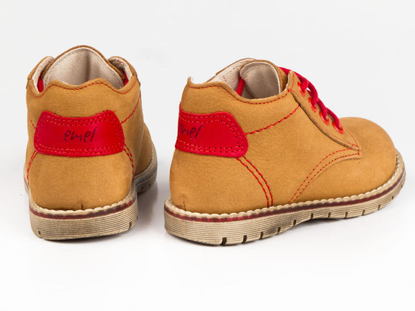 Emel Camel Leather Lace Up Ankle Boots (e2441-2)