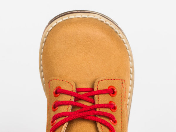 Emel Camel Leather Lace Up Ankle Boots (e2441-2)