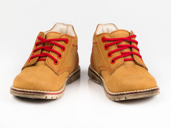 Emel Camel Leather Lace Up Ankle Boots (e2441-2)