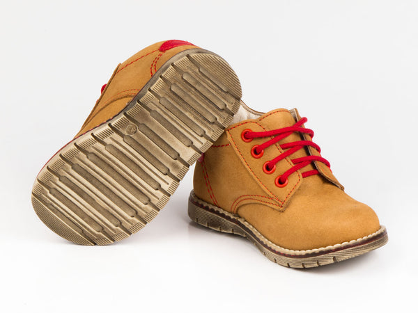 Emel Camel Leather Lace Up Ankle Boots (e2441-2)