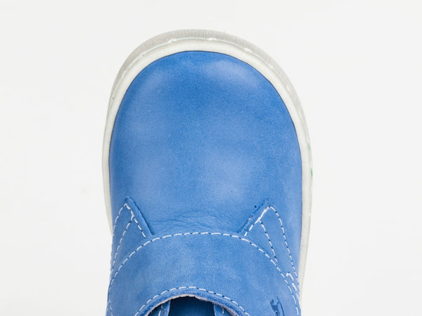 Emel Blue Leather Velcro Casual Shoes (e2470-10)