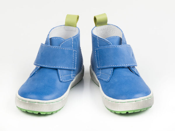 Emel Blue Leather Velcro Casual Shoes (e2470-10)