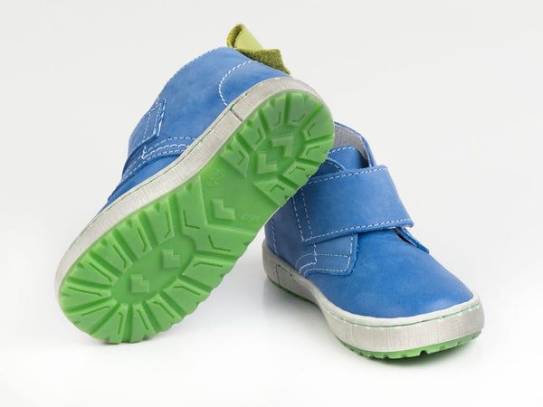 Emel Blue Leather Velcro Casual Shoes (e2470-10)