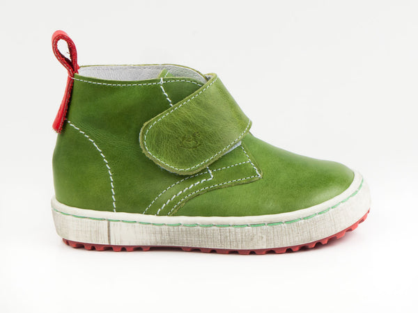 Emel Green Leather Velcro Casual Shoes (e2470-15)