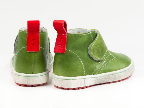 Emel Green Leather Velcro Casual Shoes (e2470-15)