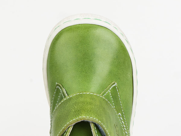 Emel Green Leather Velcro Casual Shoes (e2470-15)