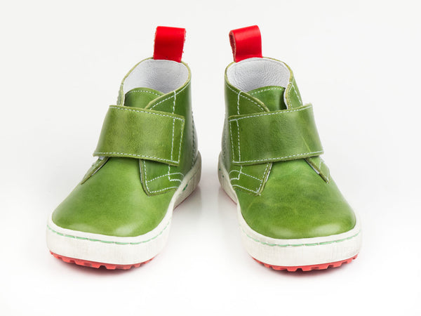 Emel Green Leather Velcro Casual Shoes (e2470-15)