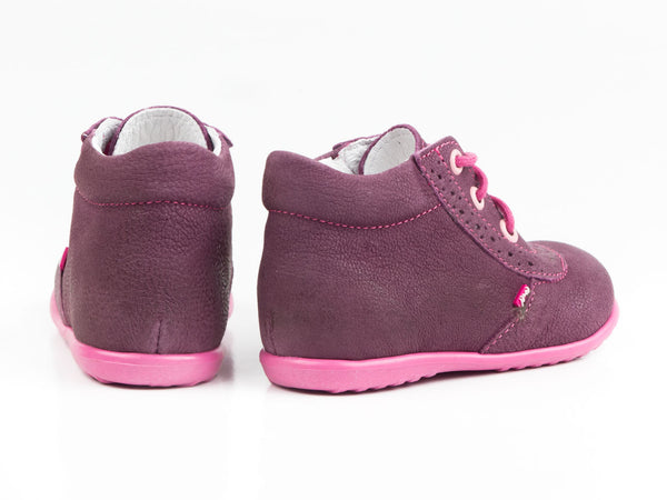 Emel Purple Leather Lace Up Casual Shoes (e716-1)