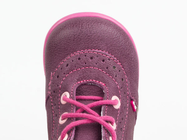 Emel Purple Leather Lace Up Casual Shoes (e716-1)